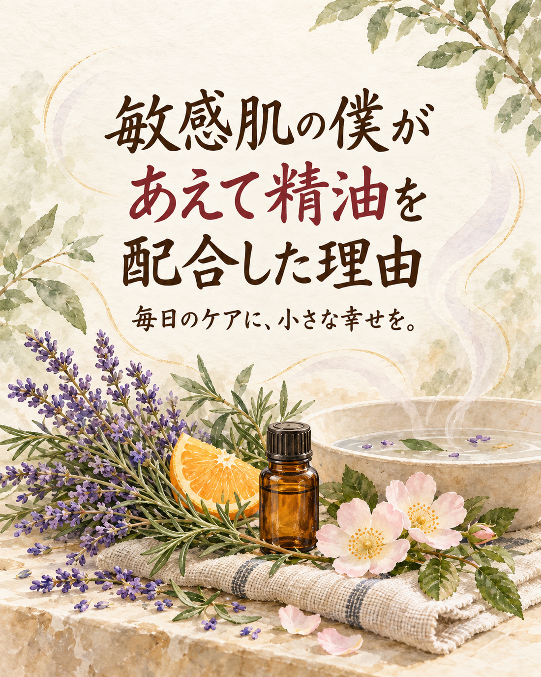 敏感肌の僕が、浸艶にあえて精油を配合した理由